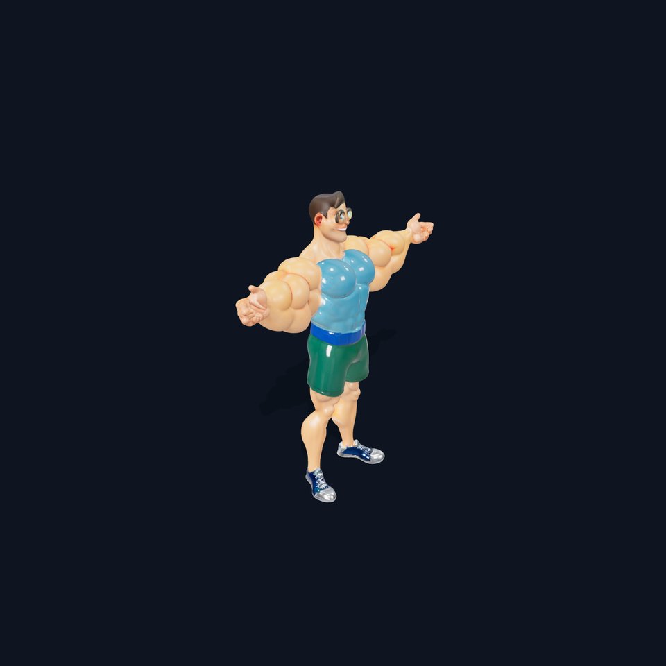 Animated Muscle Hero model pack